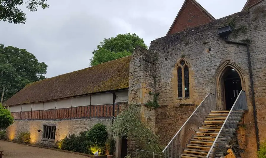 Abingdon Abbey Abingdon Abbey building lit up at dusk